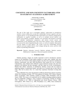 cognitive and non-cognitive factors related to students` statistics
