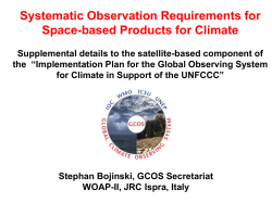 to the GCOS IP - World Climate Research Programme