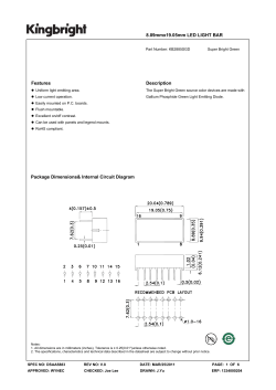 8.89mmx19.05mm LED LIGHT BAR Features Description Package