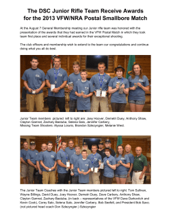 The DSC Junior Rifle Team Receive Awards for the 2013 VFW/NRA