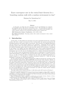 Exact convergence rate in the central limit theorem for a branching