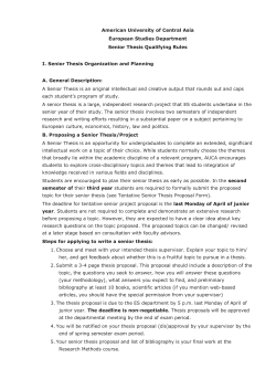 European Studies Department - American University of Central Asia