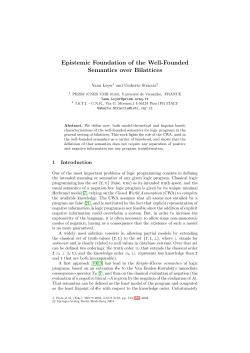 LNCS 3153 - Epistemic Foundation of the Well