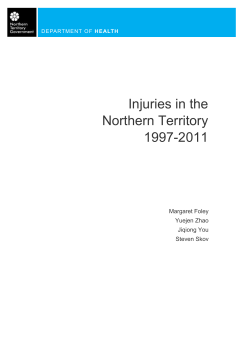 Injuries in the Northern Territory 1997-2011