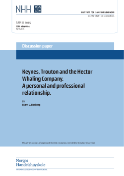Keynes, Trouton and the Hector Whaling Company. A