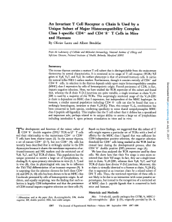 An Invariant T Cell Receptor ~x Chain Is Used by a Unique Subset