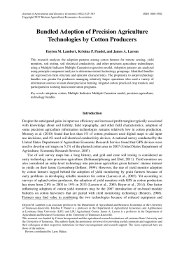 Bundled Adoption of Precision Agriculture Technologies by Cotton
