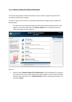 How to Request a Change of Firm Administrator