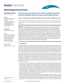 Partitioning uncertainty in ocean carbon uptake projections: Internal