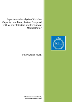 Experimental Analysis of Variable Capacity Heat Pump