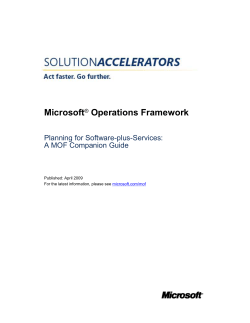 Goals of the Software-plus-Services Companion