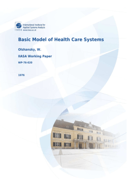 Basic Model of Health Care Systems