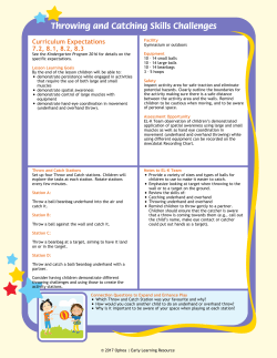 Throwing and Catching Skills Challenges