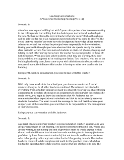 Scenarios - School Administrators of Iowa