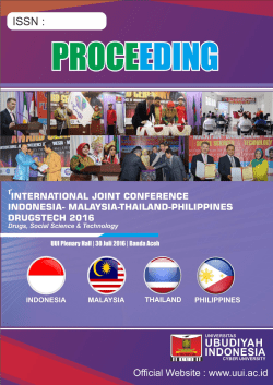 Proceeding Of 1stInternational Joint Conference Indonesia