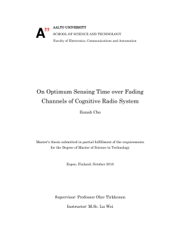 On Optimum Sensing Time over Fading Channels of Cognitive