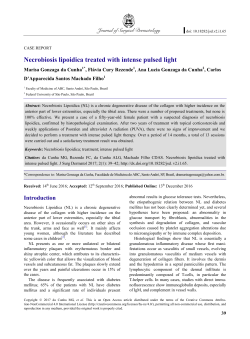 Necrobiosis lipoidica treated with intense pulsed light