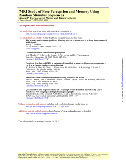 Random Stimulus Sequences fMRI Study of Face Perception and