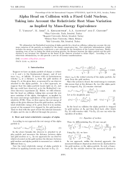 Alpha Head on Collision with a Fixed Gold Nucleus, Taking into