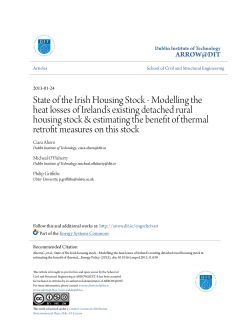 State of the Irish Housing Stock - Modelling the heat