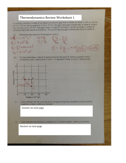 Thermodynamics Review Worksheet 1