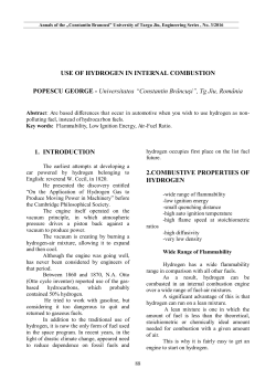 USE OF HYDROGEN IN INTERNAL COMBUSTION