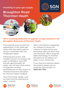 SGN Customer Leaflet Broughton Road Thornton Heath 170515