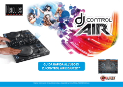 guida rapida all`uso di dj control air e djuced