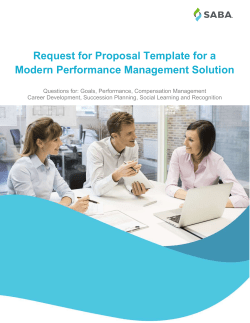 RFP Request for Proposal Template for a