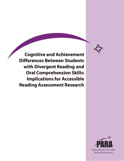 Cognitive and Achievement Differences Between Students with