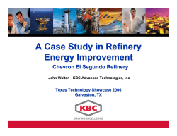 A Case Study in Refinery Energy Improvement