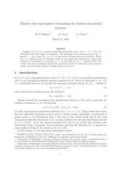 Almost sure convergence of maxima for chaotic dynamical systems.