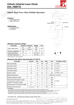 650nm 7mW 70 oC Reliable Operation
