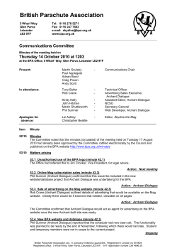 14 Oct - British Parachute Association