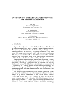 on convex sets of multivariate distributions and their extreme points