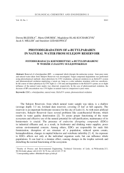 PHOTODEGRADATION OF n-BUTYLPARABEN IN NATURAL