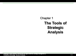 The Tools of Strategic Analysis