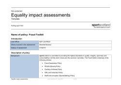 Fraud Toolkit: Equality impact assessment