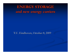 ENERGY STORAGE and new energy carriers