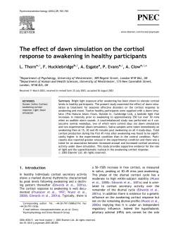 The effect of dawn simulation on the cortisol response to awakening