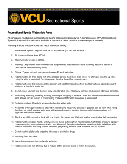 Recreational Sports Waterslide Rules All