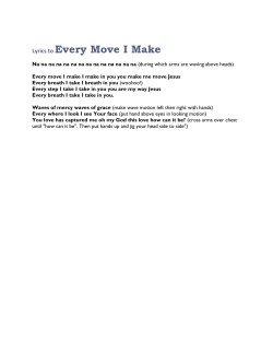 Lyrics to Every Move I Make