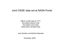 Test data for simulation posted in December 2009