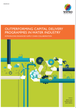 Outperforming Capital Delivery Programmes In Water Industry