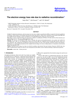 The electron energy loss rate due to radiative recombination