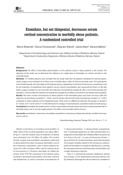 Etomidate, but not thiopental, decreases serum cortisol
