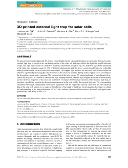 3D-printed external light trap for solar cells