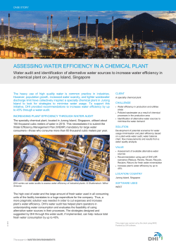 Assessing water efficiency in a chemical plant