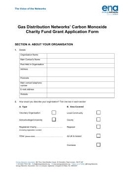 Gas Distribution Networks` Carbon Monoxide Charity Fund Grant
