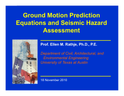 Ground Motion Prediction Equations and